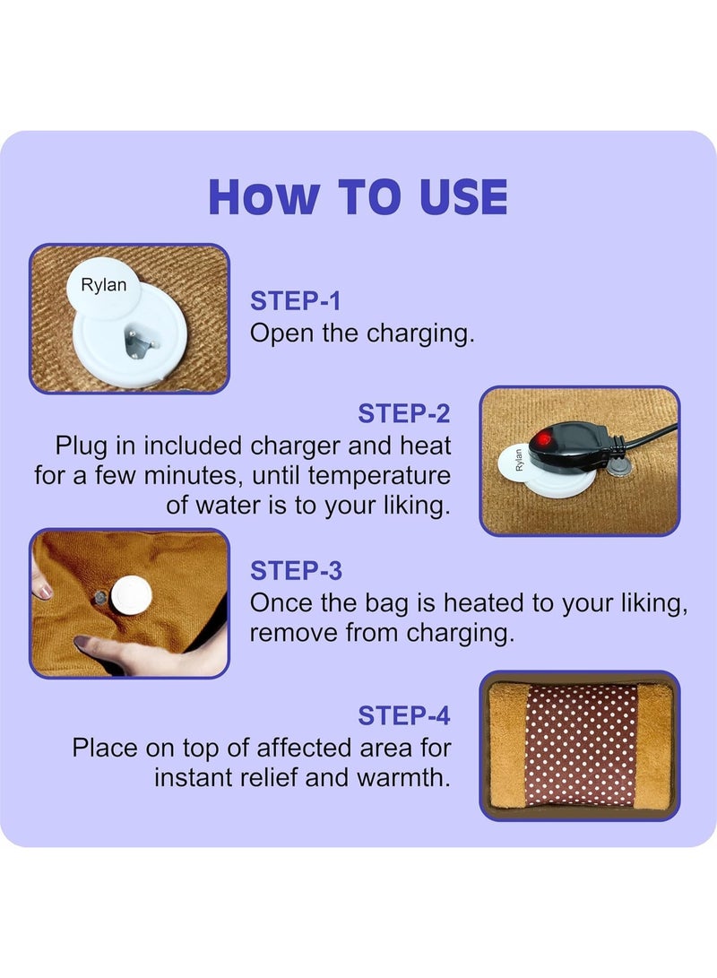 MOMENT Heating bag, hot water bags for pain relief, heating bag electric, Heating Pad-Heat Pouch Hot Water Bottle Bag, Electric Hot Water Bag,Heating Pad For Pain Relief :Assorted Color - Image 3